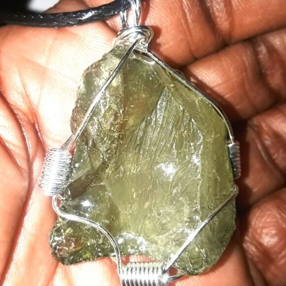 Hand CRAFTED Pyrite Chakra Vibrations stone necklace - Picture 5 of 10
